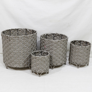 Artex Dong Thap Cestas de almacenamiento hechas a mano y macetas decorativas de algas marinas y jacinto de agua para uso en exteriores - Product Image 6