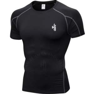 Camisetas de Compresión para Gimnasio con Logotipo Personalizado para Hombre, Manga Corta, Protección UV, Secado Rápido, Transpirables, 180g, Venta al Por Mayor para Adultos - Product Image 3