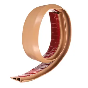 Bande de transition moderne de 3,33 pieds, accessoire de revêtement de sol en plastique brun de 2 pouces, bordure étanche de 10mm pour des transitions en douceur - Product Image 1