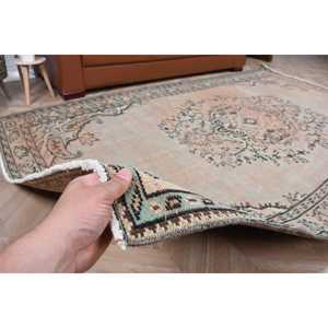 Turkish Rug, 5.4x9.3 ft Large Rug, <b>Brown</b> Blue <b>Wool</b> Rug - Product Image 4