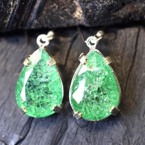 Pendientes Verdes Únicos para Fiesta, 59.55 Ct, Certificados, Forma de Pera, Plata de Ley 925, Joyería de Lujo, Regalo para Mujer - Product Image 6