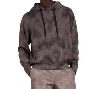 Sudadera con Capucha Personalizada para Hombre, Invierno, Gruesa, 100% Algodón Lavado, Logotipo Bordado en la Parte Delantera, Hombros Caídos - Product Image 3