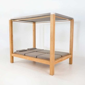 Luxe Patio Jardin Auvent Transat Double Inclinable Loisirs Chaise Longue Plage Chaise Longue Piscine Latérale Mobilier D'extérieur Vente En Gros - Product Image 3