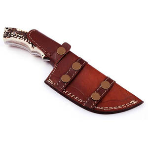 Couteau de chasse en acier Damas de qualité d'exportation, lame pleine, couteau de camping en plein air, couteau de chasse classique fait à la main - Product Image 5