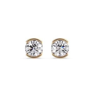 Pendientes de Diseño con Diamantes de Corte Redondo a la Moda, 0.30 Ct, Diamantes Cultivados en Laboratorio en Platino, para Bodas, Compromisos y Fiestas - Product Image 1