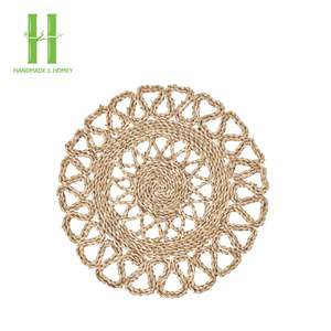 Round Seagrass Placemats Braided Plait Variety of Sizes Custom Table Decorations for <b>Christmas</b> From Vietnam - Product Image 1