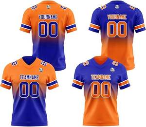 Top de fútbol americano con logotipo personalizado de alta calidad, malla de poliéster 100%, transpirable, de secado rápido, que absorbe la humedad, talla grande, MOQ bajo - Product Image 1