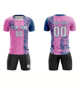Tenue de football personnalisée pour équipe de jeunes, maillot et short sublimés, respirant, léger, pour entraînement et matchs, ensemble de vêtements de sport - Product Image 4