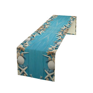 Bulk Supply Customized Digital Print 100% Cotton Material Embroidered Wedding Table Runner - Product Image 1