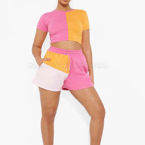 Ensemble haut court et short en coton léger de qualité supérieure pour femme – Tenue décontractée - Product Image 4