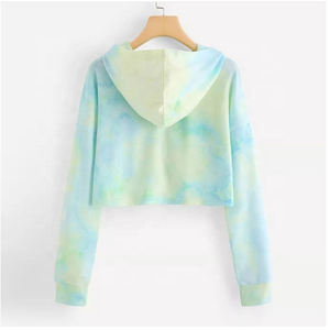 Tops cortos de invierno para mujer 2025, Conjunto de sudadera con capucha y jersey de lana, cremallera cómoda, transpirable, estampado personalizado con logotipo frontal - Product Image 2