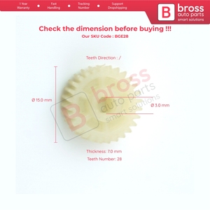 Engrenage de pliage de rétroviseur latéral BGE28 pour Jazz Stepwgn MK2 Vios 28 dents - Product Image 5