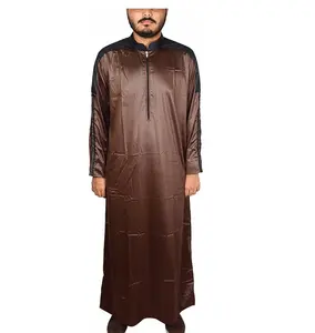 2023 breathable Arabic Clothing High Quality Thobes Traditional Muslim Qamis Islamic Daffah For Mens