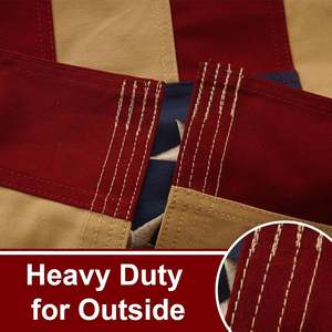 ธงชาติอเมริกันวินเทจลายเบ็ตซี รอสส์ ขนาด 3x5 ฟุต ผลิตจากโพลีเอสเตอร์คุณภาพสูง ทนทาน พร้อมลายดาว 13 ดวงแบบย้อมสีชา ให้ลุคโบราณ เหมาะสำหรับการเฉลิมฉลองวันที่ 4 กรกฎาคม - Product Image 5