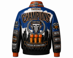 Blouson en cuir d'agneau italien style Champions 2026 pour homme, logo personnalisé, luxe, coupe bomber universitaire, hiver, coupe-vent et imperméable, OEM - Product Image 1