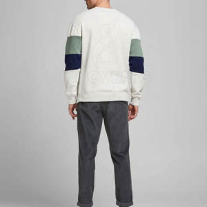 Sudadera transpirable de alta calidad para hombre, Jersey de invierno informal de algodón con patrón sólido teñido liso para la venta en línea - Product Image 4