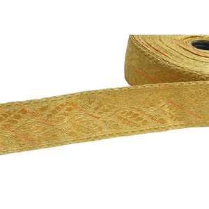 Encaje con Trenza Dorada para Vestimentas, Diseño de Hoja de Roble, Encaje con Patrón de Hoja de Fresno, Cinta - Product Image 5