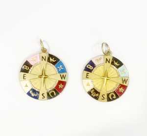 COMPASS Esmalte Sterling Pave Diamante Amarillo Vermeil - Product Image 1