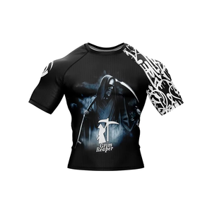 New Designs Custom Printed Bjj Long &half Sleeve jiu jitsu kimono Rash Guard <b>Compression</b> <b>Shirt</b> MMA Base Layer Boxing Rash Guard - Product Image 4