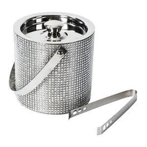 Taxas competitivas Fancy Metal Ice Bucket Fornecedor Design exclusivo Aço inoxidável Champagne Iron Ice Bucket Top Fornecedor