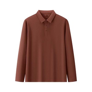 OEM logotipo personalizado transfronterizo de manga larga Polo Color sólido Otoño e Invierno Bottoming camiseta para hombres DDP Envío - Product Image 4