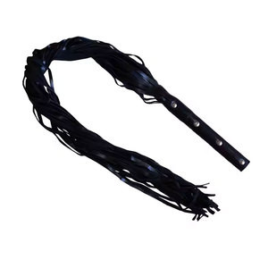 Handmade Black Leather Flogger Bullwhip Soft Riding <b>Whip</b> BDSM Impact Play Spanking & Roleplay Durable <b>Bondage</b> <b>Whip</b> - Product Image 3
