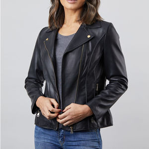 Chaqueta de Cuero para Mujer, Estilo Nuevo, Forro de Algodón Transpirable, para Oficina y Uso Casual en Invierno, Precio Económico, Servicio OEM - Product Image 1