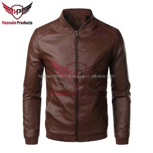 Veste en cuir d'agneau et de mouton véritable pour hommes, vêtements d'extérieur multicolores en gros pour le style moto bombardier d'hiver - Product Image 3