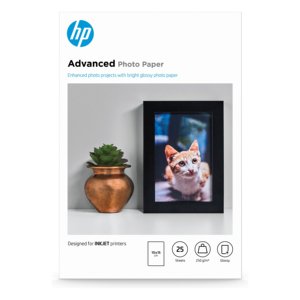 Papel Fotográfico Avanzado Q8691A 10 x 15 cm 25 Piezas 260 g/m² Tamaños A3 y A4 Disponibles - Product Image 1