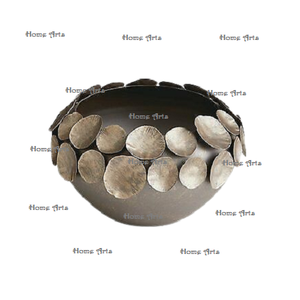 Bol décoratif en fer de qualité exclusive, dernier design, couleur noir et or, pour la maison et l'hôtel - Product Image 2