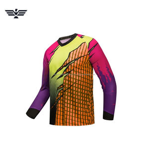 Camiseta de motocross para hombre – Camiseta transpirable de manga larga para motocross (grafismo multicolor) - Product Image 6