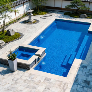 Piscina de Fibra de Vidrio Resistente a los Rayos UV, Bajo Mantenimiento, para Complejos Turísticos, Grande, Personalizada, Envío en Contenedor, Larga Vida Útil, Alta Resistencia - Product Image 2