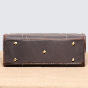 Bolsa de viaje de fin de semana marrón personalizada, prenda de lona ligera con bolsa para zapatos y ruedas giratorias, estilo deportivo para hombres y mujeres - Product Image 3