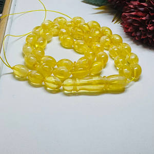 ลูกประคำอำพันสีเหลืองและสีขาว, อัมพันมิสบาฮ์, 39 เม็ด - Product Image 5