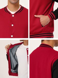 Wholesale Custom Logo Cotton Varsity <b>Jackets</b> for Men Winter Plus Size Baseball <b>Jacket</b> - Product Image 6