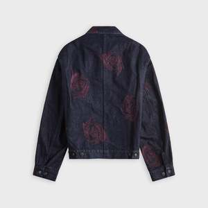 Veste en jean brodée personnalisée pour homme, décontractée, en coton, boutonnée, style délavé, coupe-vent, séchage rapide - Product Image 2