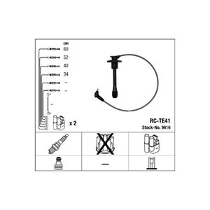 NGK 9616 Ignition Cable <b>Spark</b> <b>Plug</b> Wire Set for Corolla 1.6 4-AFE Injection RC-TE41 - Product Image 1