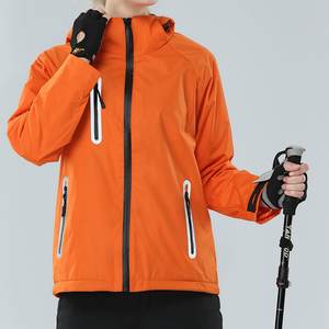 Chaqueta universitaria Formal de invierno para hombre 2023, a prueba de viento, impermeable, Softshell, cuello levantado, manga larga, tela de lona, letras de algodón - Product Image 3