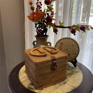 Panier de rangement en rotin naturel le moins cher fabriqué à la main au Vietnam - Product Image 6