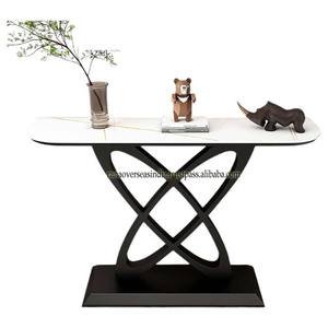 Table d'appoint en marbre blanc et à base de métal pour le bureau à bas prix d'un fournisseur de confiance - Product Image 1