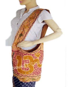 Bolso de mano étnico de hombro de algodón cruzado con bordado bohemio para mujer de alta calidad diseño personalizable geométrico multicolor todo - Product Image 4