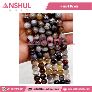 Cuentas redondas de ágata de Botsuana, 10mm, piedras preciosas, hebras de cuentas de India, venta al por mayor - Product Image 5