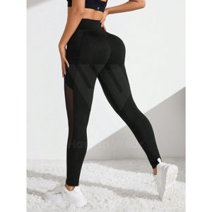 Pantalones de Yoga deportivos de cintura alta, mallas, nueva moda cómoda, ropa exterior de malla sólida, cintura elástica - Product Image 5