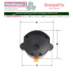 Attuatore valvola aria, MXBZF-004, 4 pezzi, 1 Nm, da 0 a 90° - Product Image 4