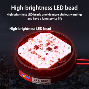 Đèn báo nhỏ chống nước LTE-5061, đèn cảnh báo an toàn nhấp nháy IP65 có âm thanh, đèn LED <span class=keywords><strong>strobe</strong></span> dùng ngoài trời - Product Image 5