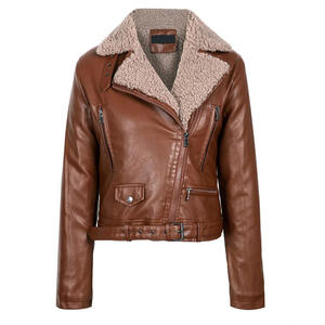 Women's Premium Quality OEM Service Breathable Cotton Filled <b>Sheep</b> <b>Skin</b> Leather Bomber <b>Jacket</b> New Latest Design Fashion - Product Image 1