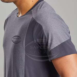 เสื้อยืดผู้ชายสำหรับวิ่งพร้อมผ้าระบายอากาศน้ำหนักเบาสำหรับออกกำลังกายในยิมและใช้กลางแจ้งเสื้อวิ่งแห้งเร็วสำหรับผู้ชาย - Product Image 6