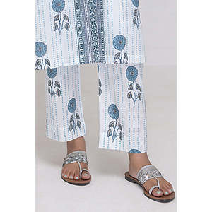 กางเกงขายาวทรงปาลาซโซเอวกลางสำหรับผู้หญิง ระบายอากาศได้ดี ลายปักพิมพ์ลายป่า สไตล์ลำลอง - Product Image 2