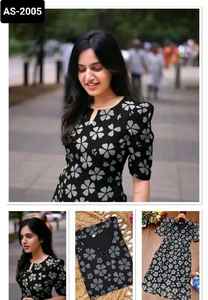 Tenue traditionnelle indienne Organza lourd avec imprimé fleuri Fantaisie Kurtis simple avec grande taille disponible pour tenue décontractée Kurtis - Product Image 3