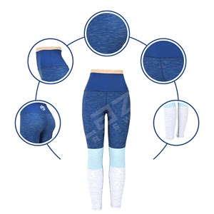 Leggings de yoga à taille élastique Leggings de yoga légers sans couture Taille haute à séchage rapide Taille croisée Plus Size Respirant Solide - Product Image 5